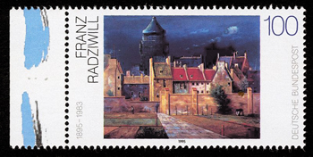 Der Maler Radziwill auf einer Briefmarke
